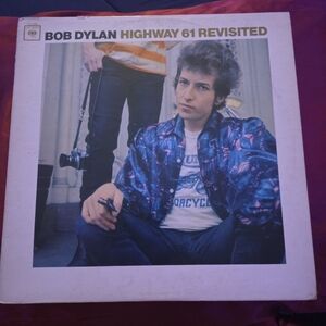 Columbia Vinyl Record - Bob Dylan Highway 61 Revisited - Blue and White Cover